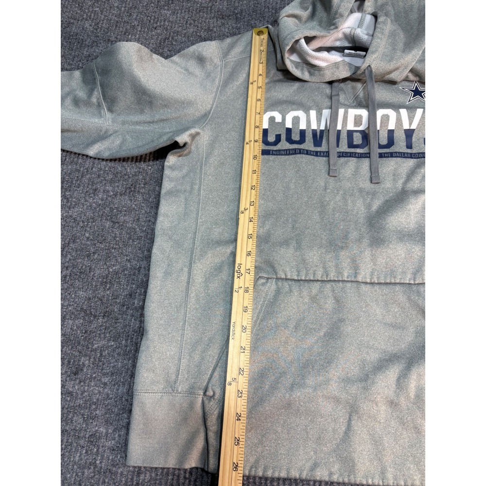 Nike Therma-FIT Dallas Cowboys Hoodie Mens Large Gray NFL Sweatshirt Pullover - Picture 7 of 8